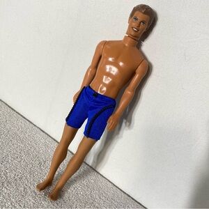 Vintage 80s/90s Mattel Inc Handsome Face Ken Doll W Brown Hair Fashion Doll